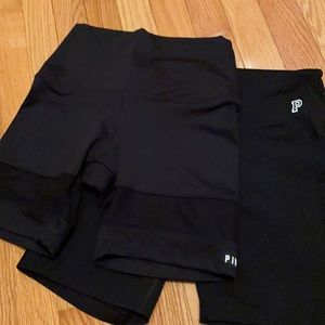 PINK black bike shorts nwot